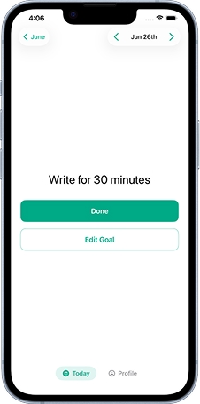Daily goal view